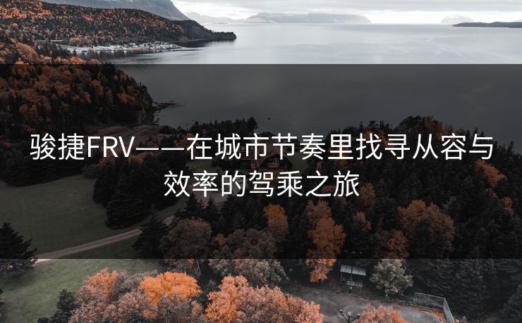 骏捷FRV——在城市节奏里找寻从容与效率的驾乘之旅
