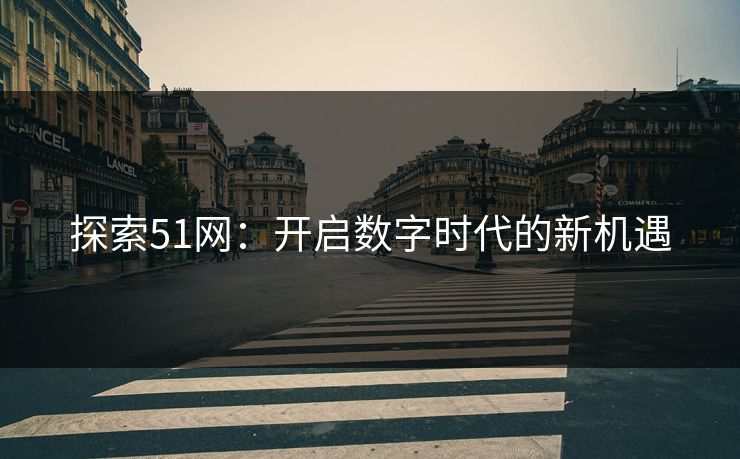 探索51网：开启数字时代的新机遇