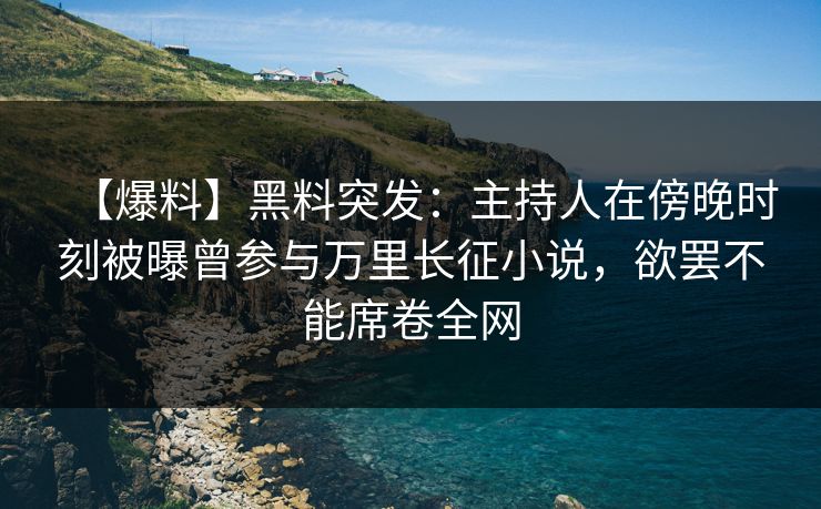 【爆料】黑料突发：主持人在傍晚时刻被曝曾参与万里长征小说，欲罢不能席卷全网