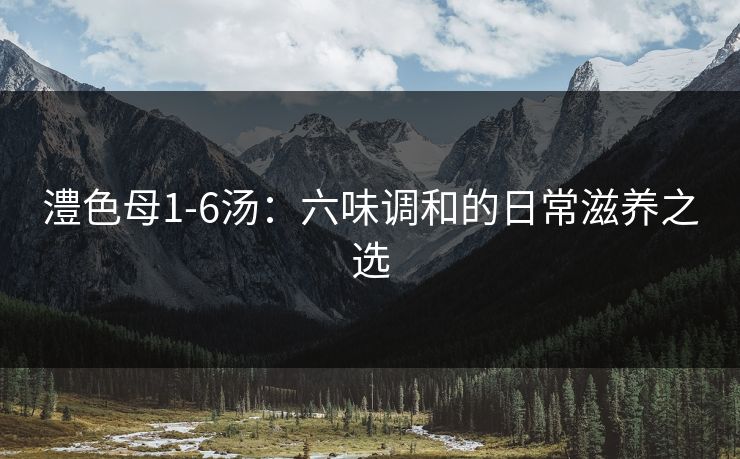 澧色母1-6汤：六味调和的日常滋养之选